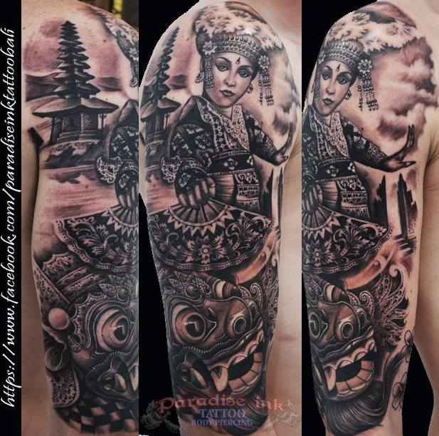 Good over Evil Leg Sleeve, Freehanded no reference (Healed) by