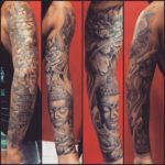 budha sleeve by eka waves balinese tattoo artist