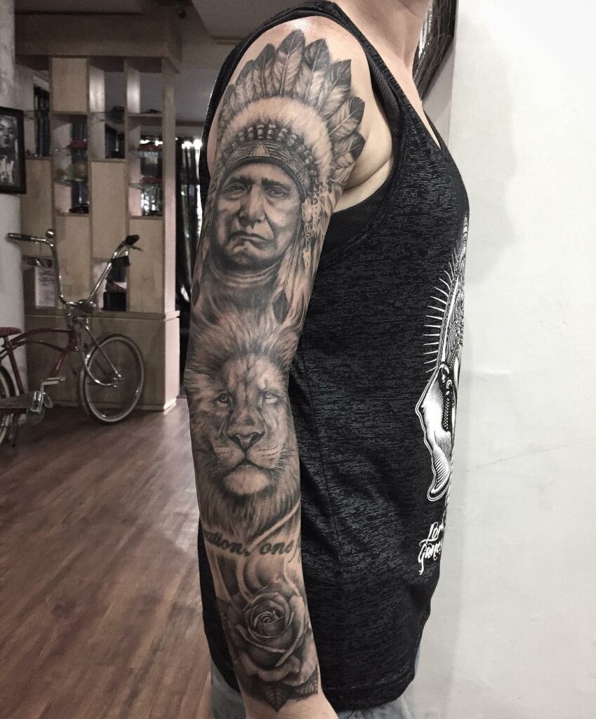 Sleeve by Buch at Familia Tattoo Bali