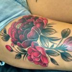 flower cover up by Kink Tattoo at MA Tattoo Bali May 2017