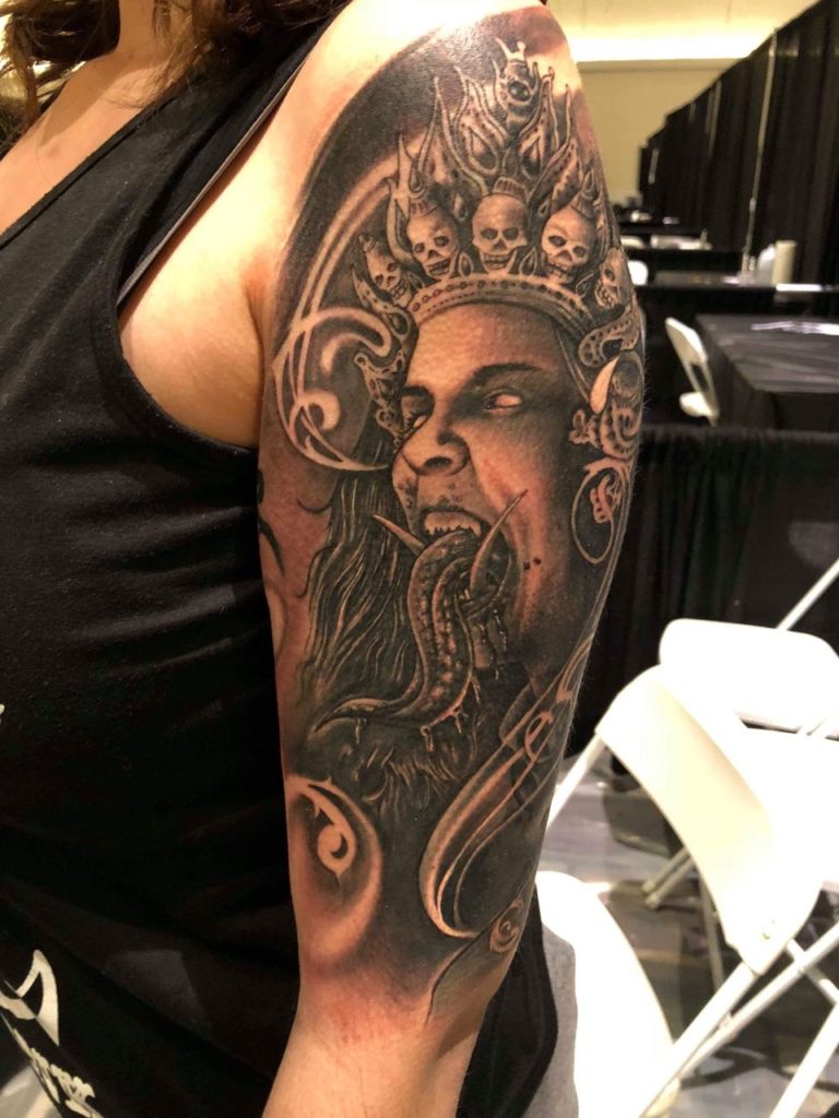 Dewi Durga Tattoo by Lokub La Tattoo @ Golden State Tattoo Expo 2018, CA