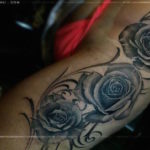 Black and grey roses by Prima MA TATTOO BALI