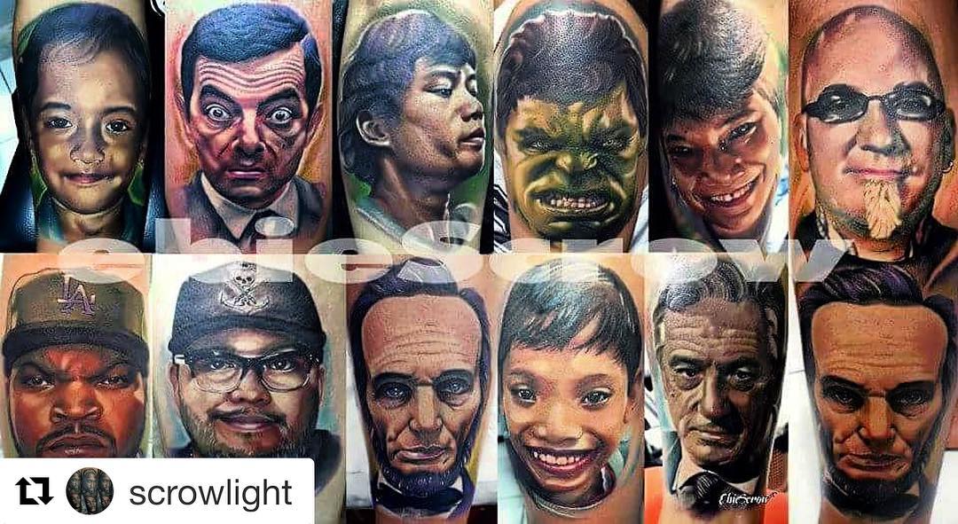 Celebrity Portraits by Bali Tattoo Artist Ebie Scrow