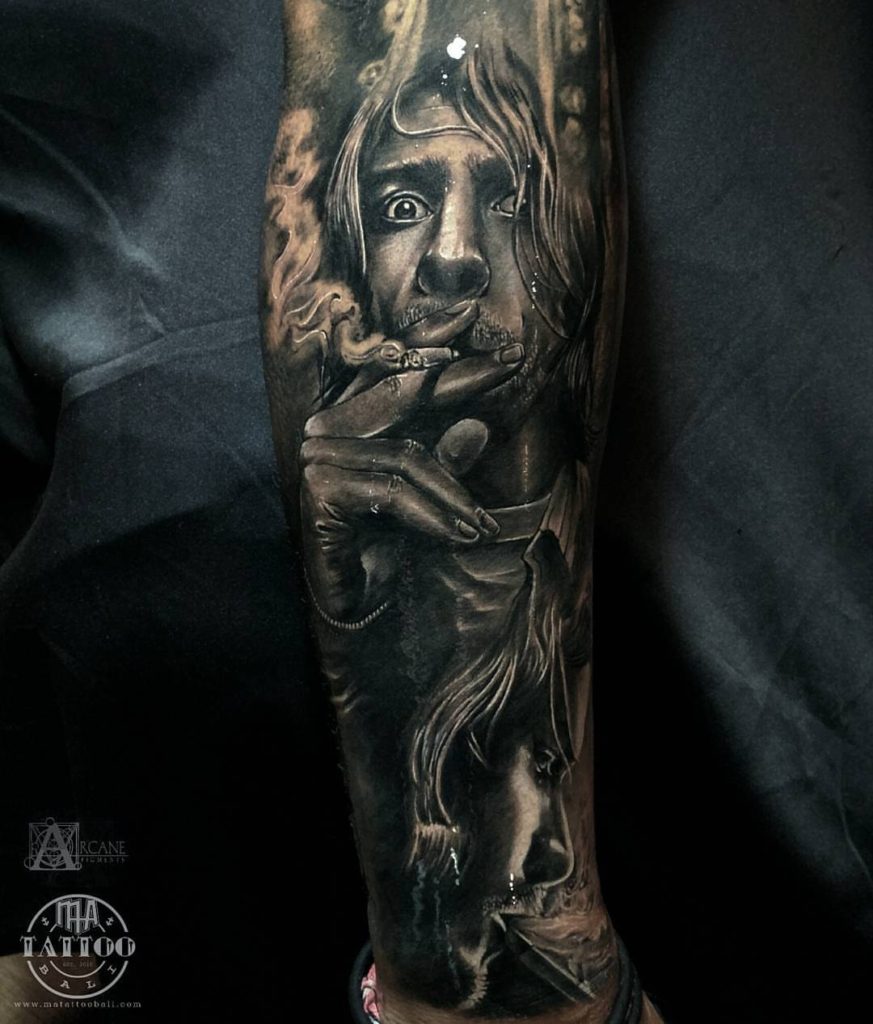 Kurt Cobain Sleeve by Prima Ma Tattoo Bali