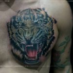 Growling tiger color tattoo by Prima - MA TATTOO