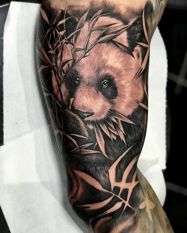 Panda Bear Tattoo by Koko Art 999 Flash Ink Legian