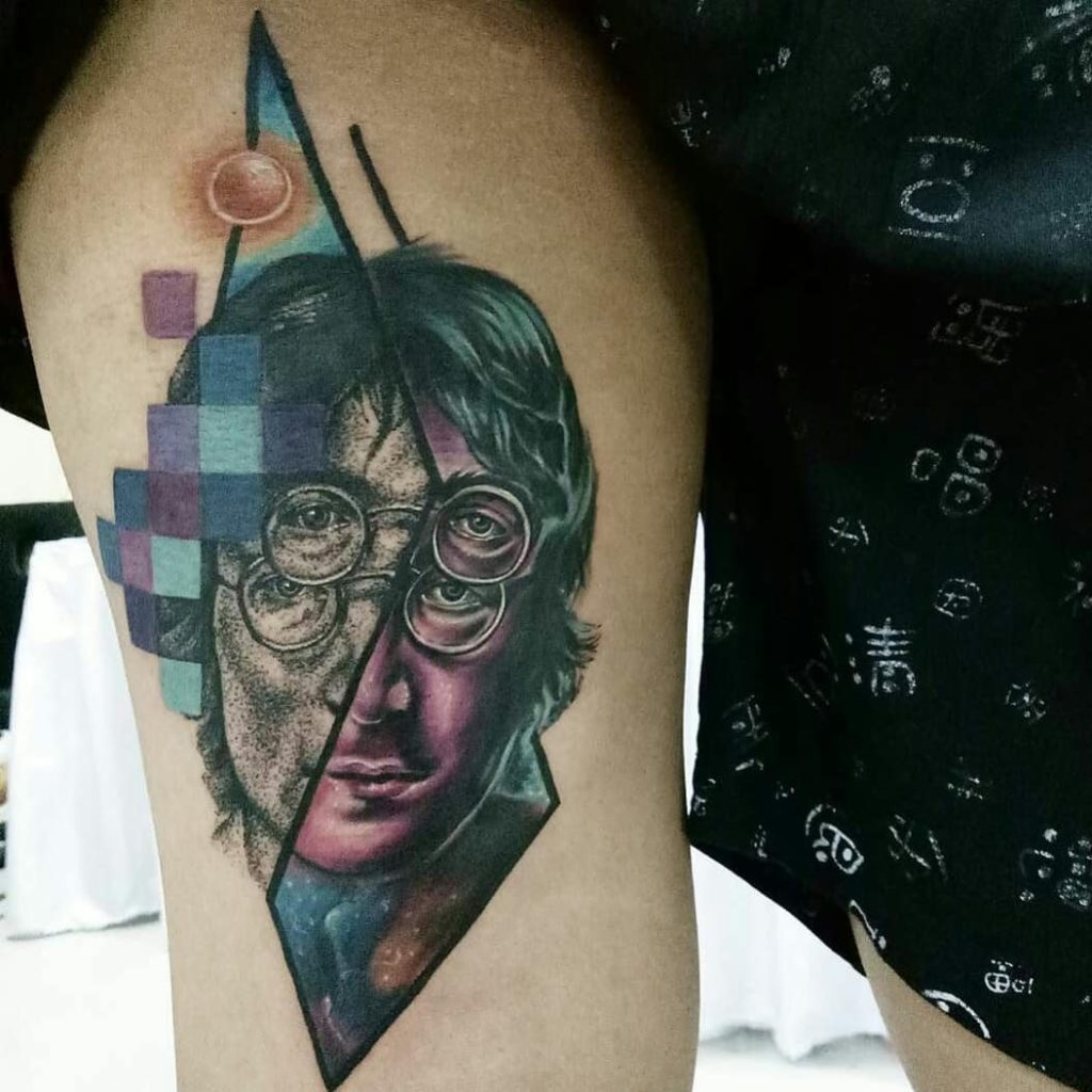 Alien John Lennon Tattoo by Endry Dharma 4th place color tattoo