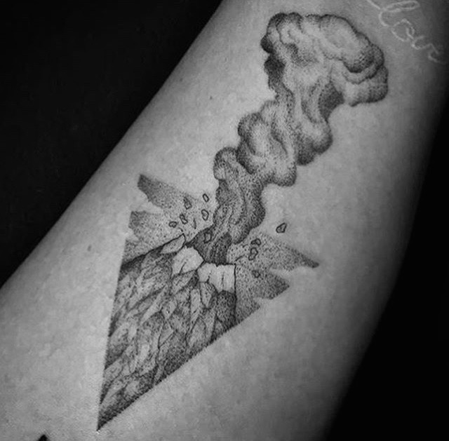 Bali volcano tattoo by VAER