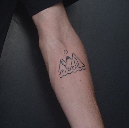 Bali volcano tattoo by Babayaga Tattoo