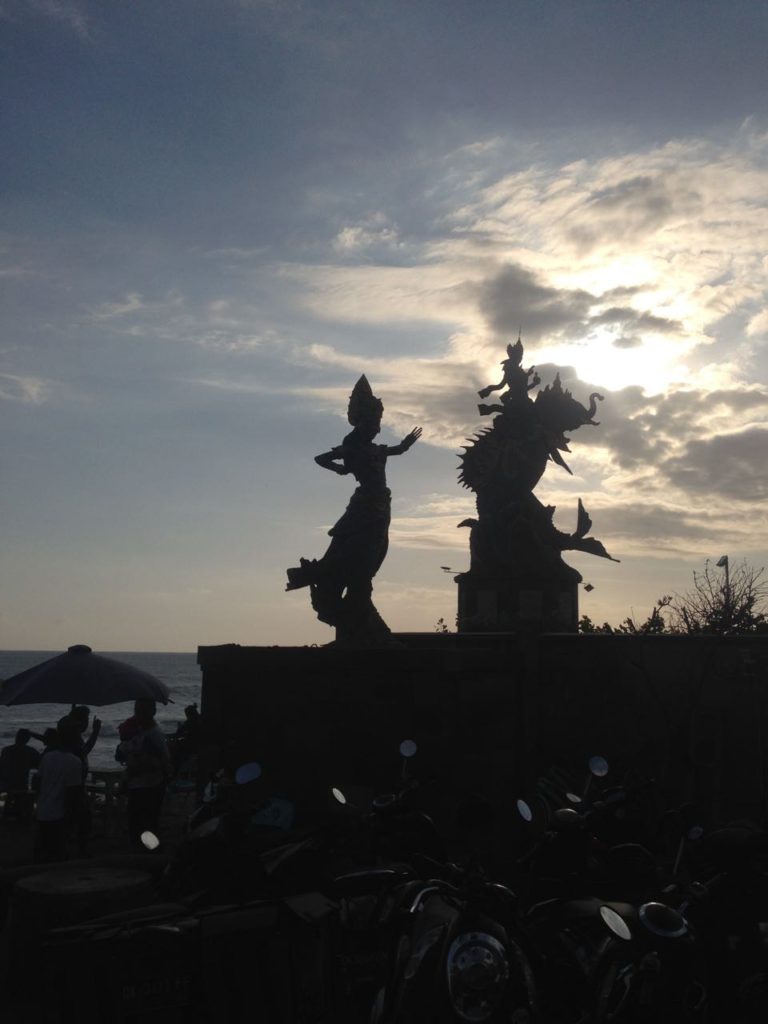 Balinese mermaid statues Pererenan Beach