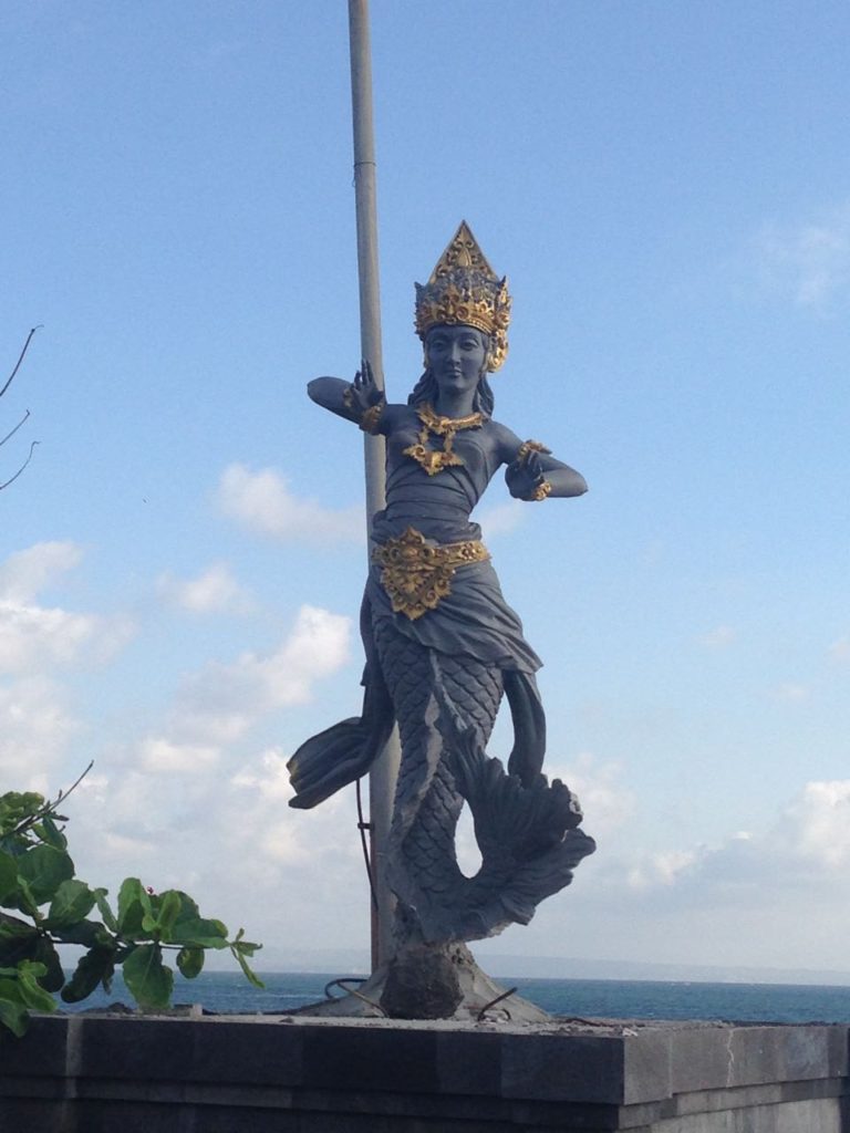 Mermaid statue Pererenan Beach Bali