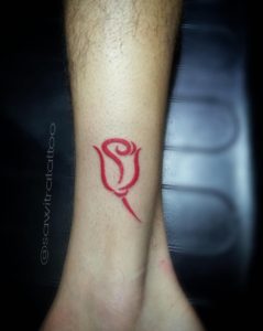 Red rose tattoo Seminyak