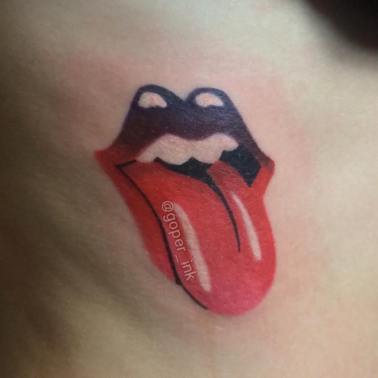 rolling stones tattoo gradient