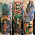 Spirited Away color tattoo sleeve feat Chichiro