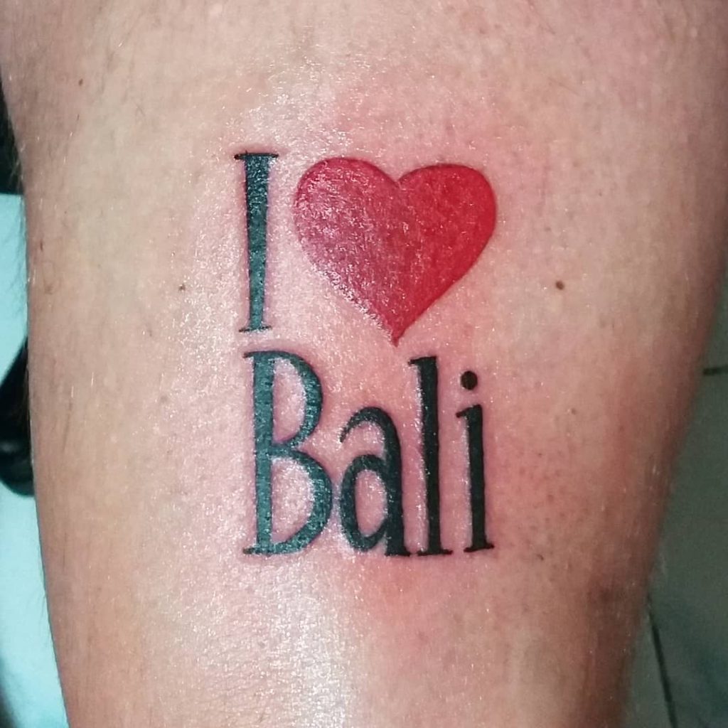 I heart Bali tattoo 