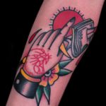 Red line tattoo old school by Guntur Gunz Tattoo