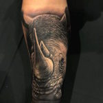 Goper Ink Bali tattoo of rhino wins award at Perth expo best small black and grey