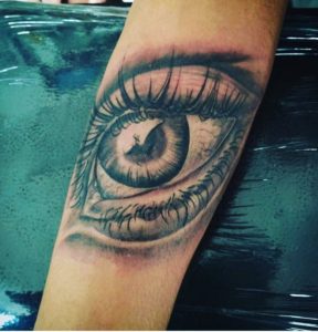 Freehand eye tattoo by Kuta Inked Tattoo