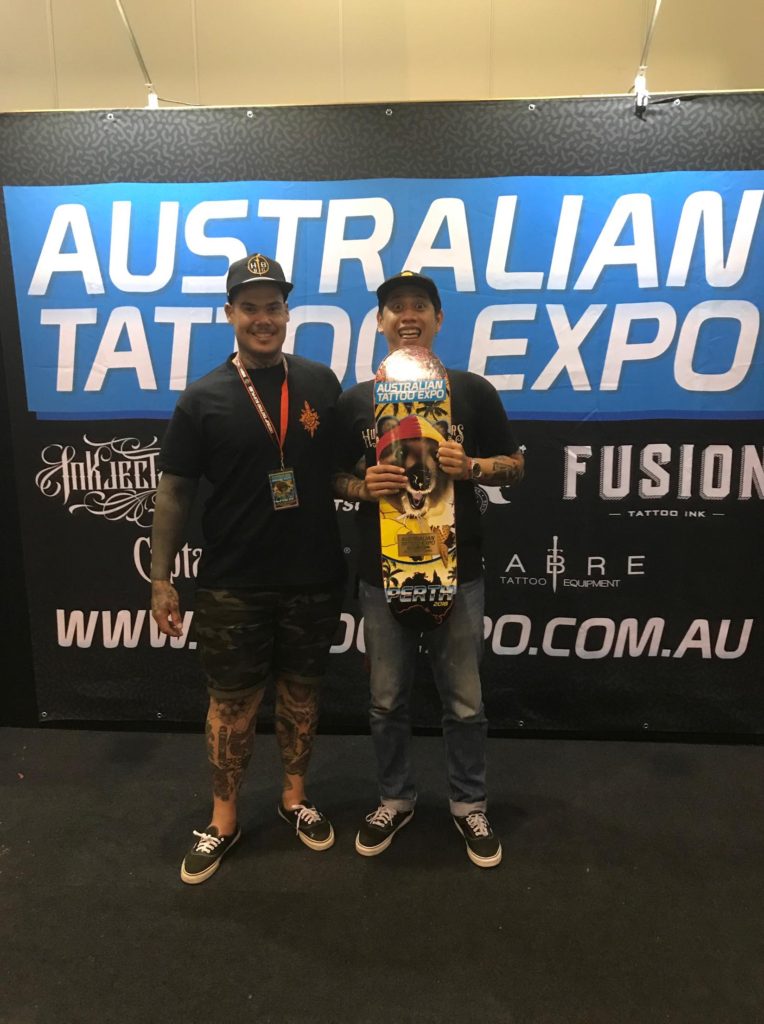 Gunz Tattoo Wins Best Traditional Tattoo Contest in Perth Australian Tattoo Expo 2018