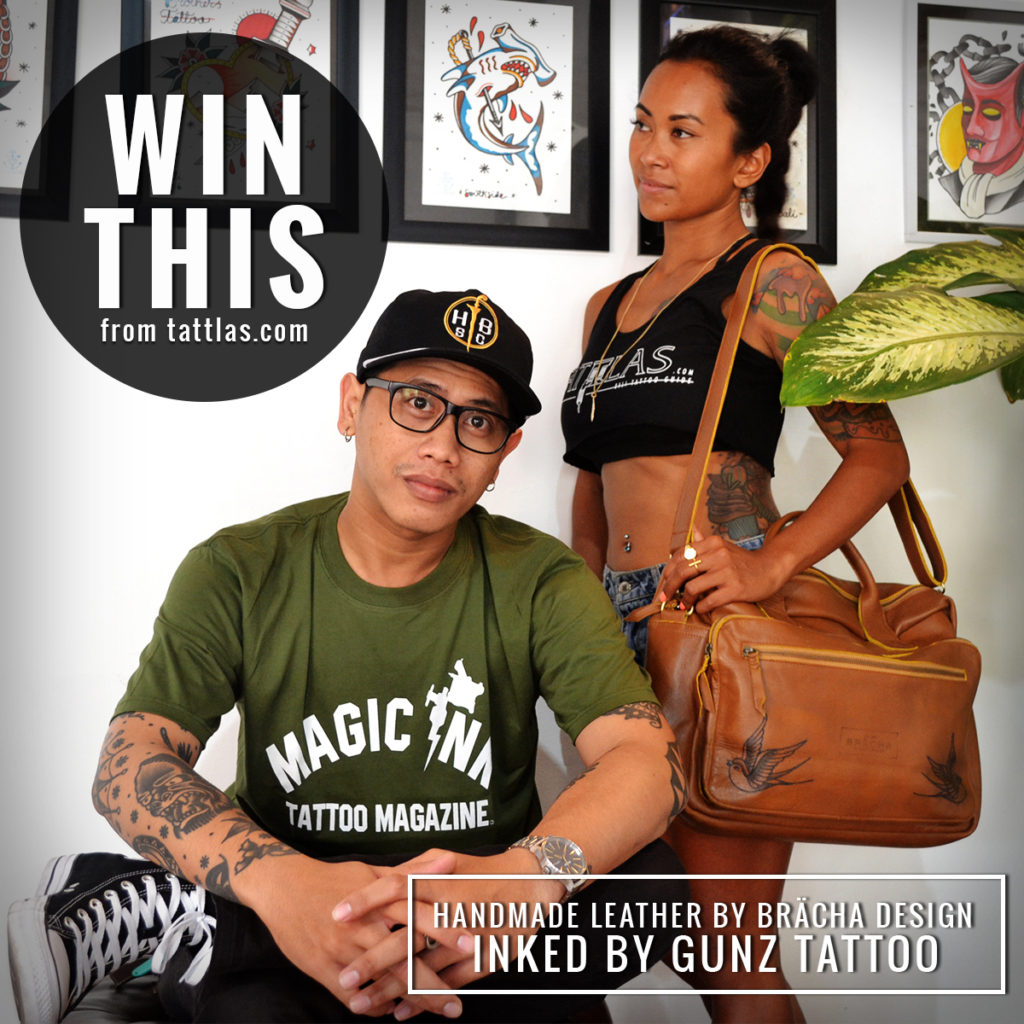 Tattlas Tattooed Leather Bag Instagram Giveaway