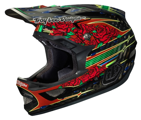 Sam Hill tattoo style bike helmet