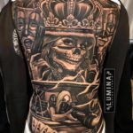 Gangster casino backpiece from Lumina Tattoo Studio Bali December 2018