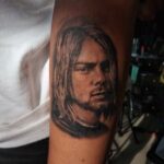 Kurt Cobain tattoo by Jeff Woa Pererenan Bali May 2019