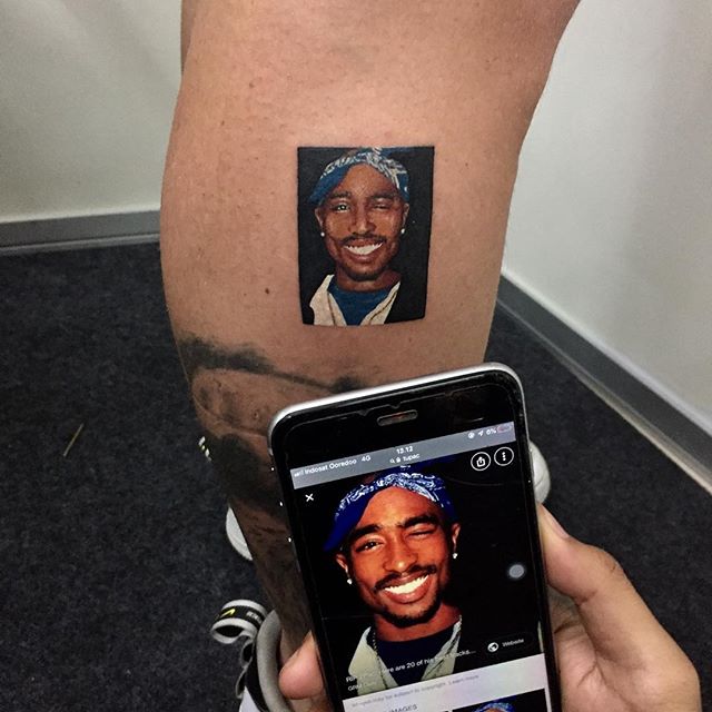 Tupac tattoo by Julian, Team Collective Studio Bali