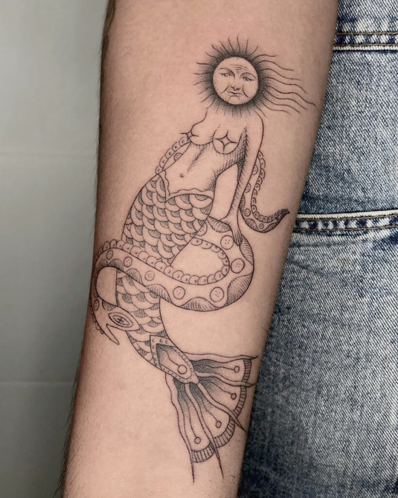 Mermaid-snake-tattoo-by-Batinta.tu-for-La-Femme-Tattoo-House-Bali