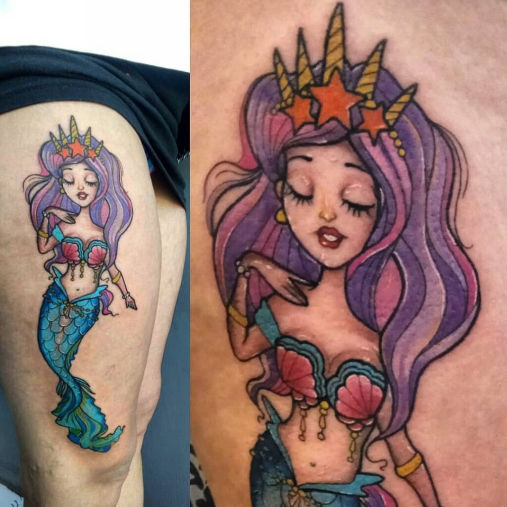 Purple-haired-mermaid-tattoo-for-Renee-by-Agung-Blondy