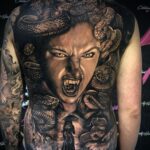 Medusa tattoo full back by Prim Ferry Celebrity Ink Bali February 2020