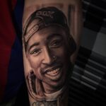 Black n Grey Tattoo of Tupac