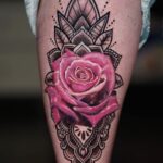 Pink Rose Tattoo by Rand Ink Bali Sept 2019