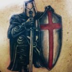 Knight tattoo by artist Tude Gumer