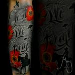 Lest We Forget lettering tattoo by Komeng Inked Bali