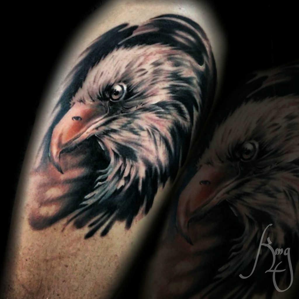 Falcon tattoo by Komeng Inked Bali