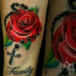 Red rose tattoo by Komeng Inked Bali